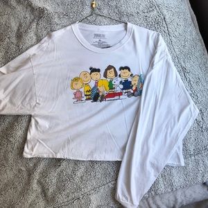 White “Peanuts” long sleeve t shirt
